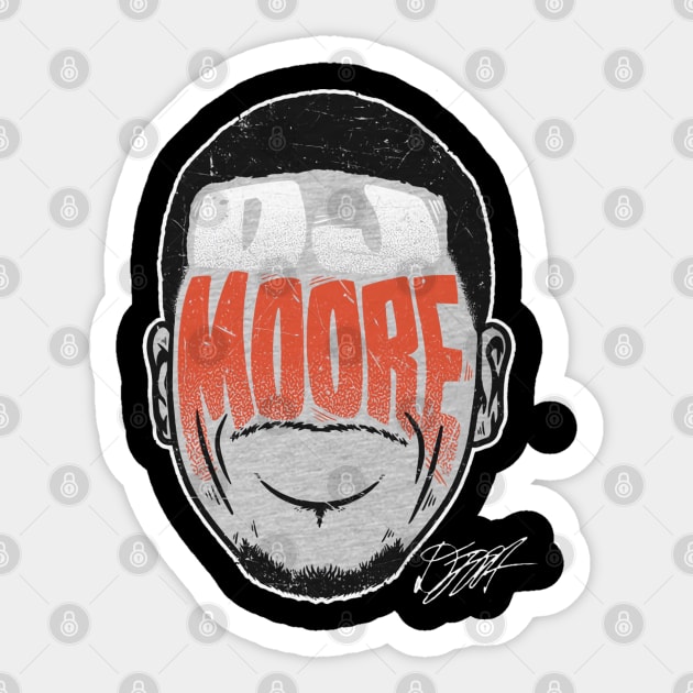 D.J. Moore Chicago Player Silhouette Sticker by danlintonpro
